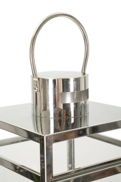 LANTERNE SILVER SET 3 PZ CM 22X22,5X70,5-18X18,5X50-14X14,5X38 - immagine 5
