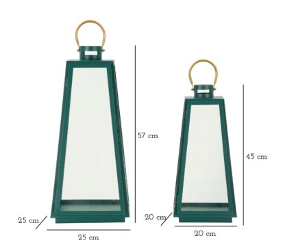 LANTERNE GRENT SET 2 PZ CM Ø 25X25X57-20X20X45 - immagine 6