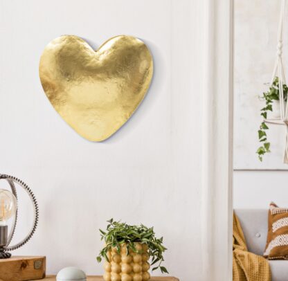 LAMPADA DA MURO GOLDY HEART CM 25,5X15X24 - immagine 6