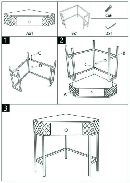 CONSOLE ANGOLARE SHARON CM 84,5X60X77 - immagine 11