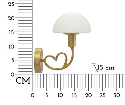 LAMPADA DA MURO LOVY GOLD CM 23X15X22 - immagine 7