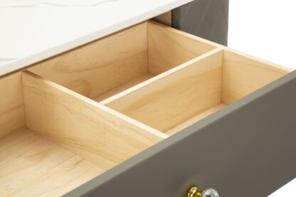 TOELETTA SHARON GRIGIA C/PUFF CM 120X40X75 (MISURA PUFF Ø36X39) - immagine 8