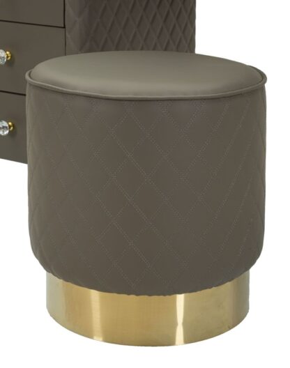 TOELETTA SHARON GRIGIA C/PUFF CM 120X40X75 (MISURA PUFF Ø36X39) - immagine 10