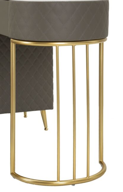 TOELETTA SHARON GRIGIA C/PUFF CM 120X40X75 (MISURA PUFF Ø36X39) - immagine 7