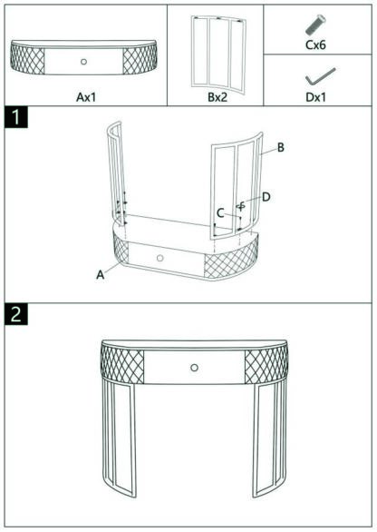 CONSOLE SHARON CM 100X40X75 - immagine 11