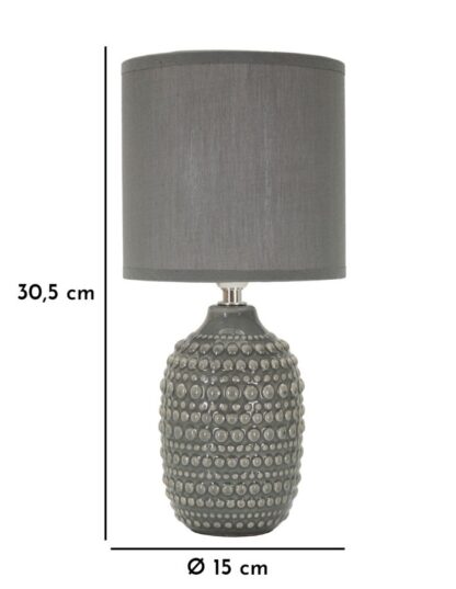 LAMPADA DA COMODINO POINTS GRIGIA CM Ø 15X30,5 - immagine 6