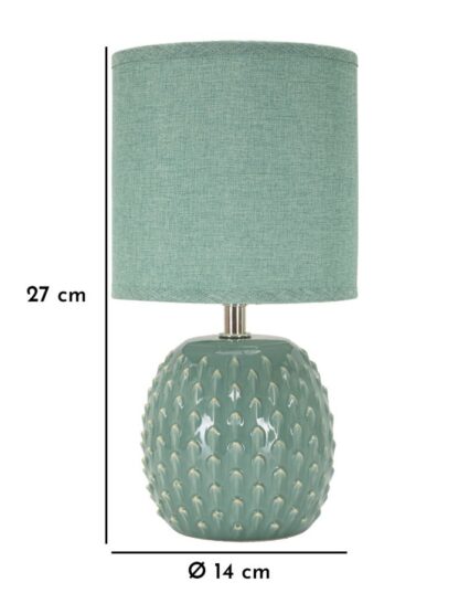 LAMPADA DA COMODINO PONTUS TURCHESE CM Ø 14X27 - immagine 6