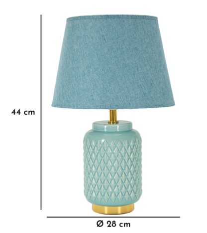 LAMPADA DA TAVOLO SQUARE CELESTE CM Ø 28X44 - immagine 6