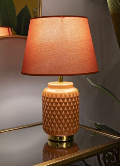 LAMPADA DA TAVOLO SQUARE ARANCIONE CM Ø 28X44 - immagine 5