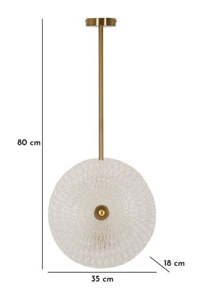 LAMPADARIO GLASS CM 35X18X80 - immagine 8