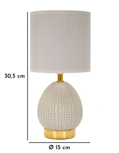 LAMPADA DA COMODINO FLAVI GRIGIA CM Ø 15X30,5 - immagine 6