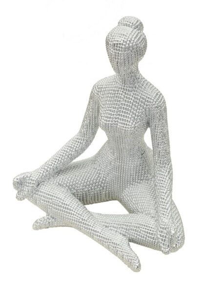 DONNINA YOGA SILVER CM 20,5X15,5X23 - immagine 3