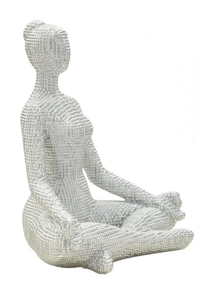 DONNINA YOGA SILVER CM 20,5X15,5X23 - immagine 4