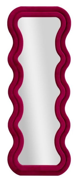 SPECCHIO DA MURO EMILY VELLUTO FUXIA CM 60X6X160 (MISURA SPECCHIO CM 42X144)