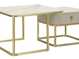 TAVOLI DA CAFFE' BEAUTY COPPIA CM 70X70X48-50X50X43,5