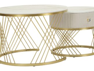 TAVOLI DA CAFFE' VOTIX COPPIA CM Ø 70X48-50X43,5