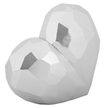 VASO HEART SILVER CM 19X9X18 - immagine 2