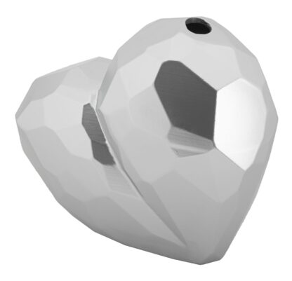 VASO HEART SILVER CM 19X9X18 - immagine 3