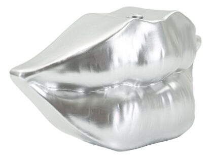 VASO MOUTH LIP SILVER CM 23X8X12 - immagine 2