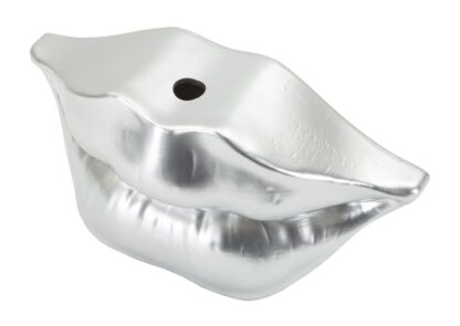 VASO MOUTH LIP SILVER CM 23X8X12 - immagine 3