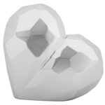 VASO HEART SILVER CM 19X9X18