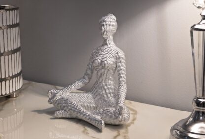 DONNINA YOGA SILVER CM 20,5X15,5X23 - immagine 6