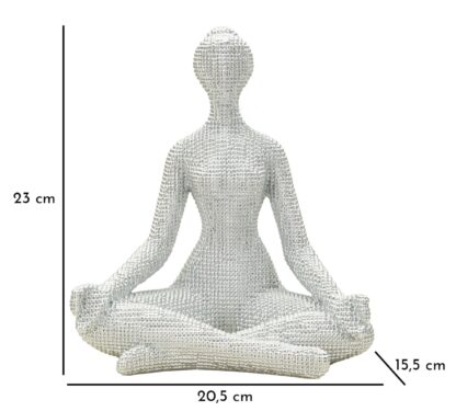 DONNINA YOGA SILVER CM 20,5X15,5X23 - immagine 7