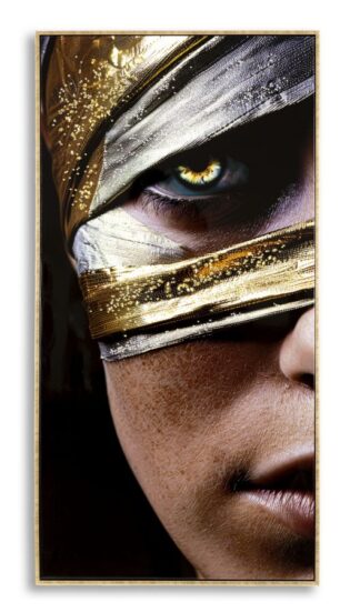 DIPINTO SU TELA LACCATO NAIROBI C/CORNICE -A- CM 52X4X102