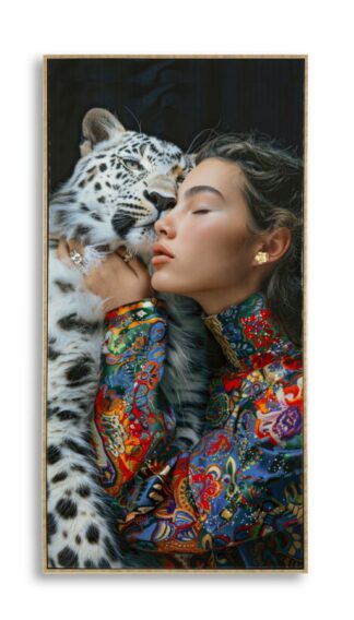 DIPINTO SU TELA LACCATO MOIRA C/CORNICE -A- CM 52X4X102