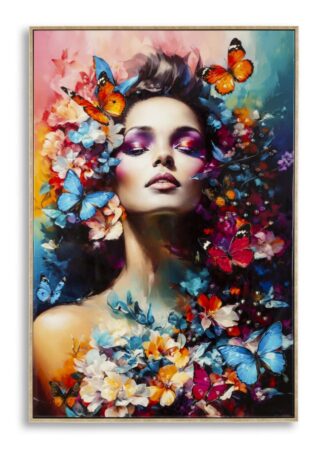 DIPINTO SU TELA LACCATO MARTY C/CORNICE -A- CM 62X4X92