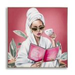 DIPINTO SU TELA LACCATO LUXURY SPA C/CORNICE -A- CM 82X4X82