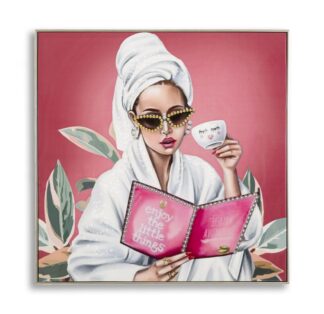 DIPINTO SU TELA LACCATO LUXURY SPA C/CORNICE -A- CM 82X4X82