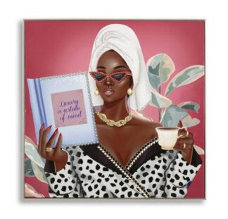 DIPINTO SU TELA LACCATO LUXURY SPA C/CORNICE -B- CM 82X4X82