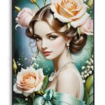 DIPINTO SU TELA LACCATO FANTASY C/CORNICE -B- CM 72X4X102 stile GLAM