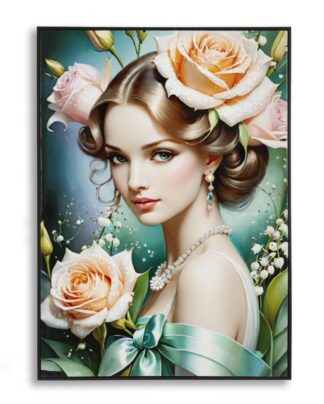 DIPINTO SU TELA LACCATO FANTASY C/CORNICE -B- CM 72X4X102