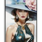 DIPINTO SU TELA LACCATO PAM C/CORNICE -A- CM 62X4X92