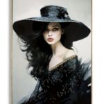 DIPINTO SU TELA LACCATO DORI C/CORNICE -A- CM 62X4X92