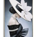 DIPINTO SU TELA LACCATO MARTY C/CORNICE -A- CM 62X4X92