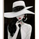 DIPINTO SU TELA LACCATO MARTY C/CORNICE -A- CM 62X4X92