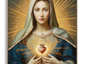 DIPINTO SU TELA LACCATO MADONNA -B- C/CORNICE CM 72X4X102