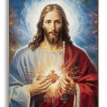 DIPINTO SU TELA LACCATO JESUS C/CORNICE CM 72X4X102 stile MODERN