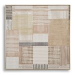 STAMPA DIPINTA SU TELA LIGNES C/CORNICE -B- CM 60X3X60