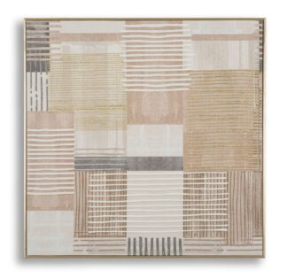 STAMPA DIPINTA SU TELA LIGNES C/CORNICE -B- CM 60X3X60