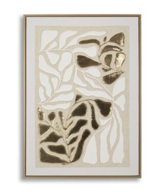 STAMPA DIPINTA SU TELA GOLDY C/CORNICE -B- CM 50X3X70