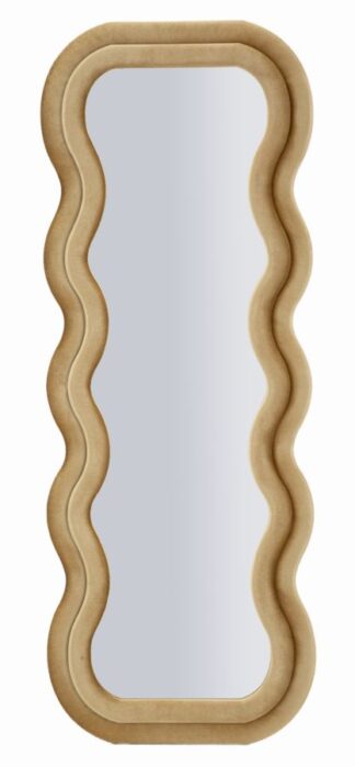 SPECCHIO DA MURO EMILY VELLUTO ORO CM 60X6X160 (MISURA SPECCHIO CM 42X144)