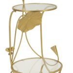 TAVOLINETTO 2 RIPIANI FLOWERS CM Ø 40X78