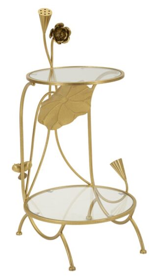 TAVOLINETTO 2 RIPIANI FLOWERS CM Ø 40X78