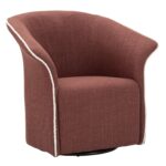 POLTRONA GIREVOLE SIENA BORDEAUX CM 83,5X66X80 (SEDUTA ALTEZZA CM 42)