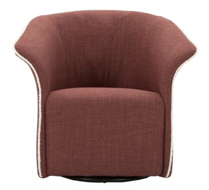 POLTRONA GIREVOLE SIENA BORDEAUX CM 83,5X66X80 (SEDUTA ALTEZZA CM 42) - immagine 2