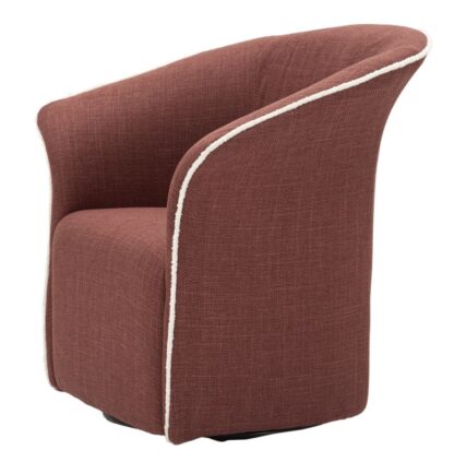 POLTRONA GIREVOLE SIENA BORDEAUX CM 83,5X66X80 (SEDUTA ALTEZZA CM 42) - immagine 3